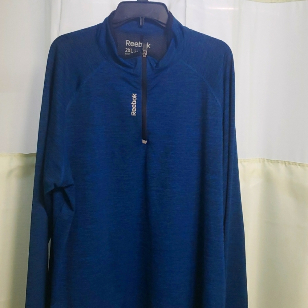 Men's XXL Blue Reebok Quarter Zip Pullover
